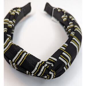 Tasha Black Gold White Padded Headband